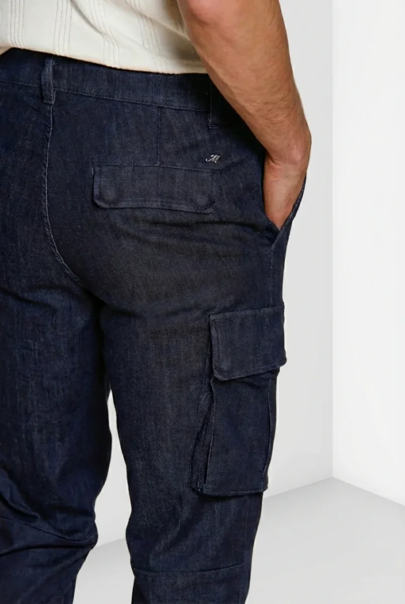 Chile pantalone cargo uomo in denim regular fit – Image 3