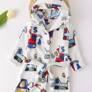 Peignoir de Bain Enfant Garçon Blanc