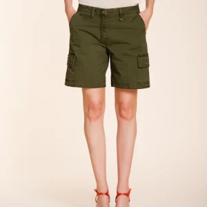 Chile bermuda cargo donna in twill leggero stretch slim fit