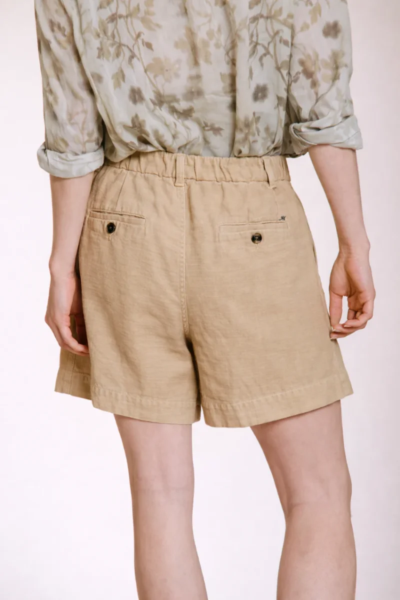 Dallas bermuda cargo donna in cotone fiammato relaxed fit – Image 5