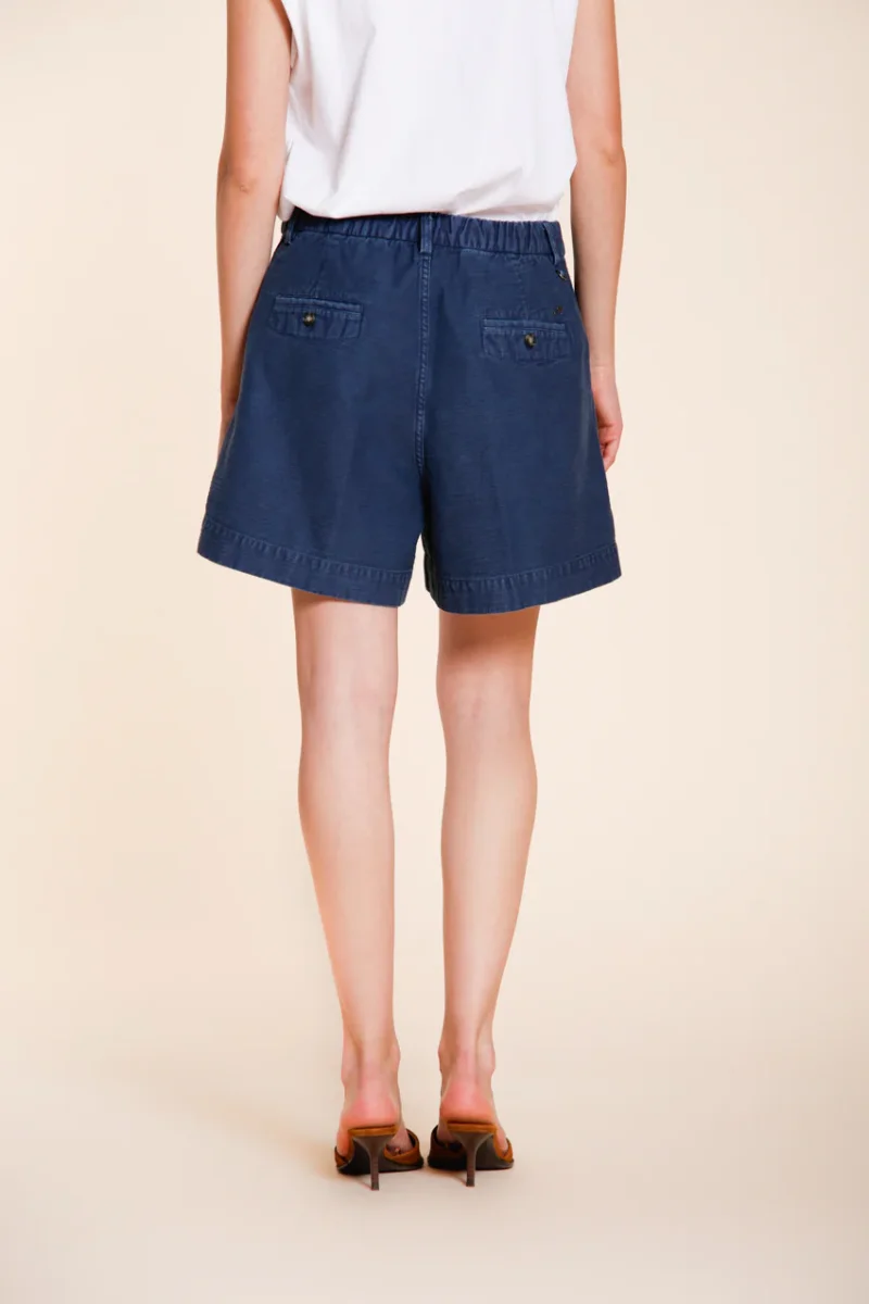 Dallas bermuda cargo donna in cotone fiammato relaxed fit – Image 5