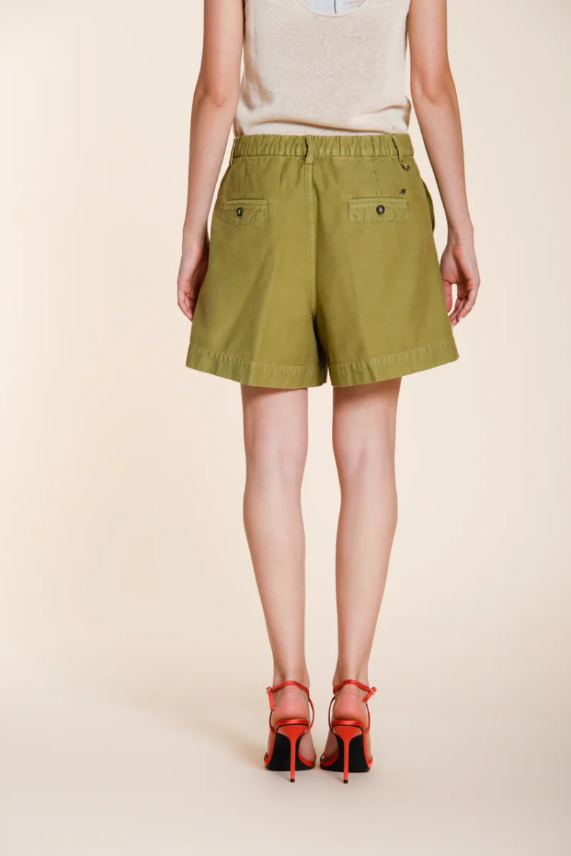 Dallas bermuda cargo donna in cotone fiammato relaxed fit – Image 6