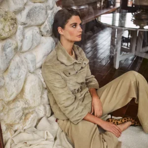 Amy giubbotto donna in velluto 500 righe