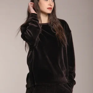 Beverly felpa donna in jersey ciniglia