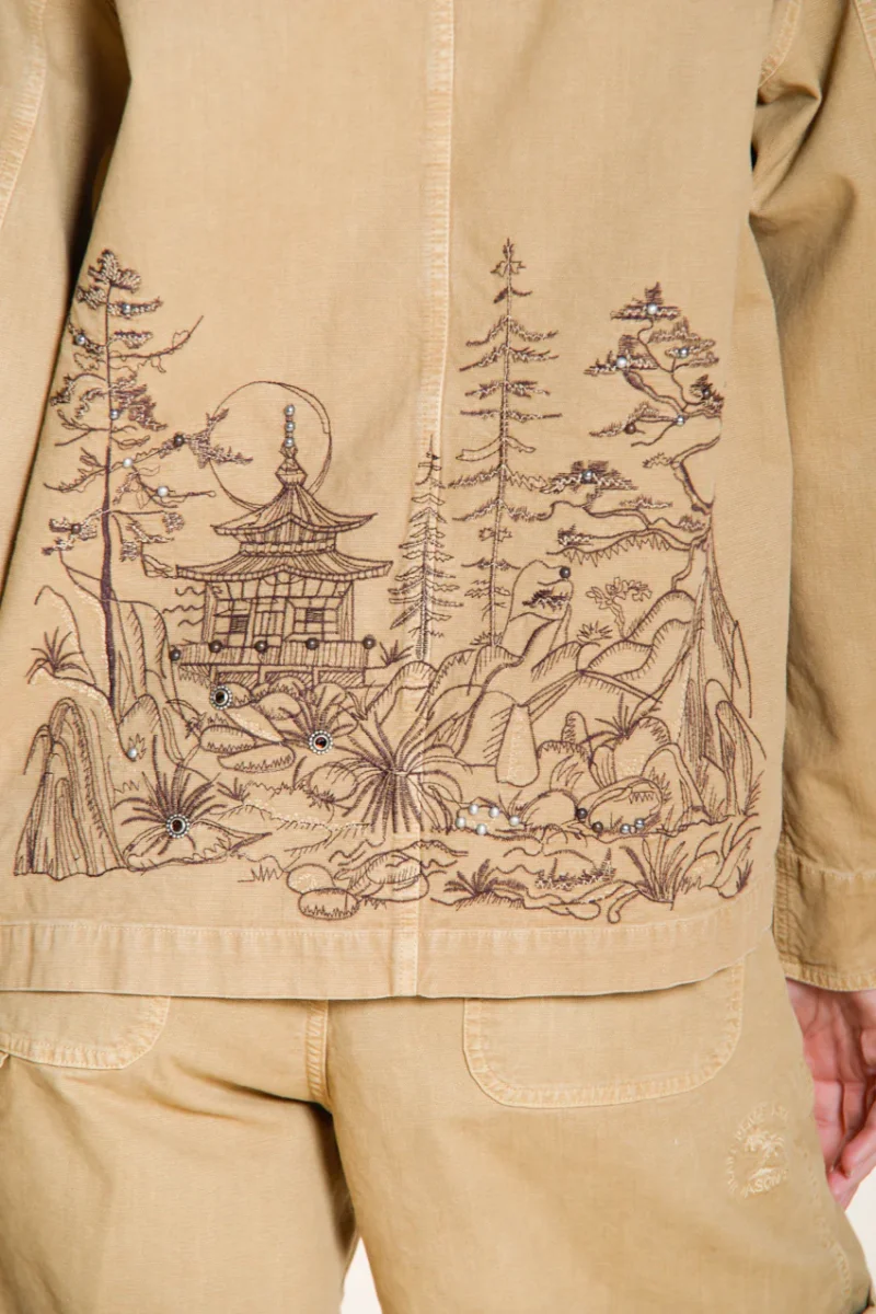 Irma Pockets giacca donna in panama fiammata – Image 3