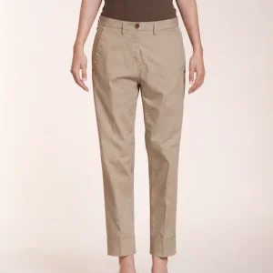 New York Carrot pantalone chino donna in raso stretch carrot fit ①