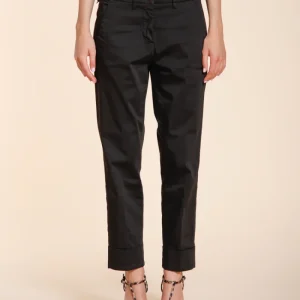 New York Carrot pantalone chino donna in raso stretch carrot fit ①