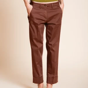 New York Carrot pantalone chino donna in raso stretch carrot fit ①