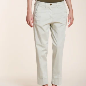 New York Carrot pantalone chino donna in raso stretch carrot fit ①