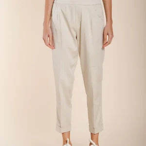 Easy Jogger pantalone chino donna in felpa stretch relaxed fit