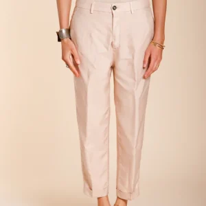Linda Summer pantalone chino donna in canvas relaxed fit
