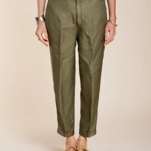 Linda Summer pantalone chino donna in canvas relaxed fit