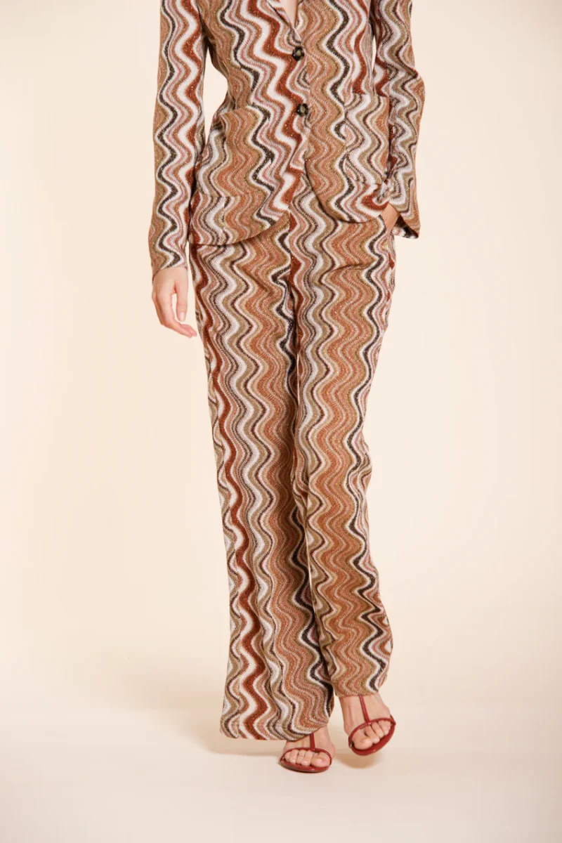 Easy Straight Elax pantalone chino jogger donna in maglia lurex straight fit – Image 6