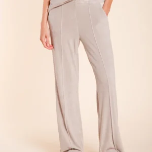 Easy Straight pantalone chino jogger donna in jersey spugna straight fit