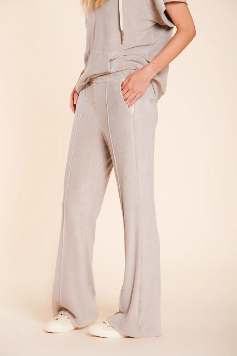 Easy Straight pantalone chino jogger donna in jersey spugna straight fit – Image 4