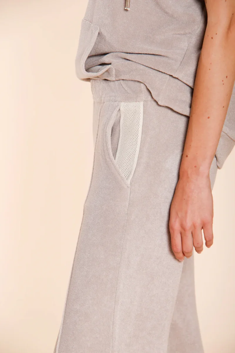 Easy Straight pantalone chino jogger donna in jersey spugna straight fit – Image 3