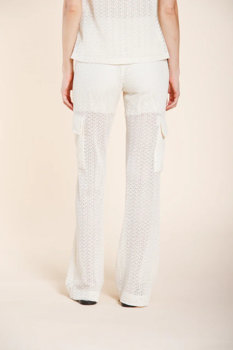 Easy Straight pantalone cargo jogger donna in maglia crochet straight fit – Image 6