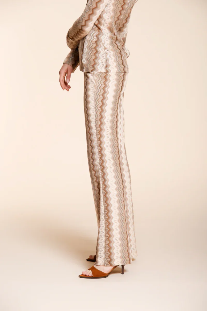 Easy Straight pantalone chino jogger donna in maglia a resca lurex straight fit – Image 5