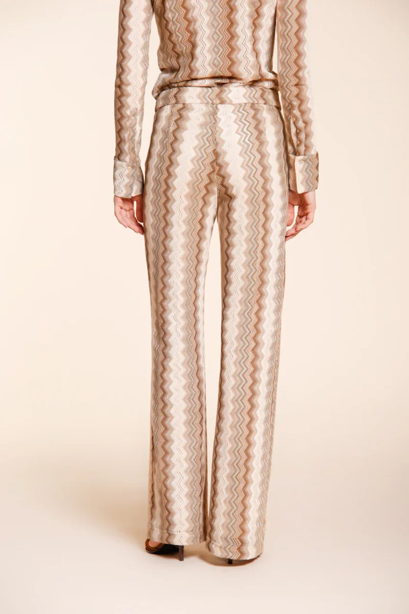 Easy Straight pantalone chino jogger donna in maglia a resca lurex straight fit – Image 6