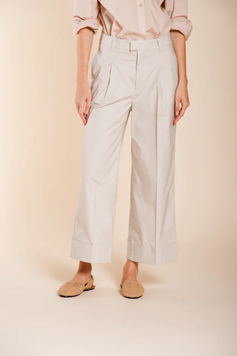 New York Wide pantalone chino donna in tela paracadute wide leg – Image 2