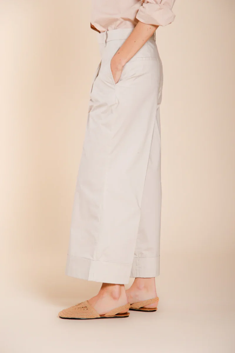 New York Wide pantalone chino donna in tela paracadute wide leg – Image 5