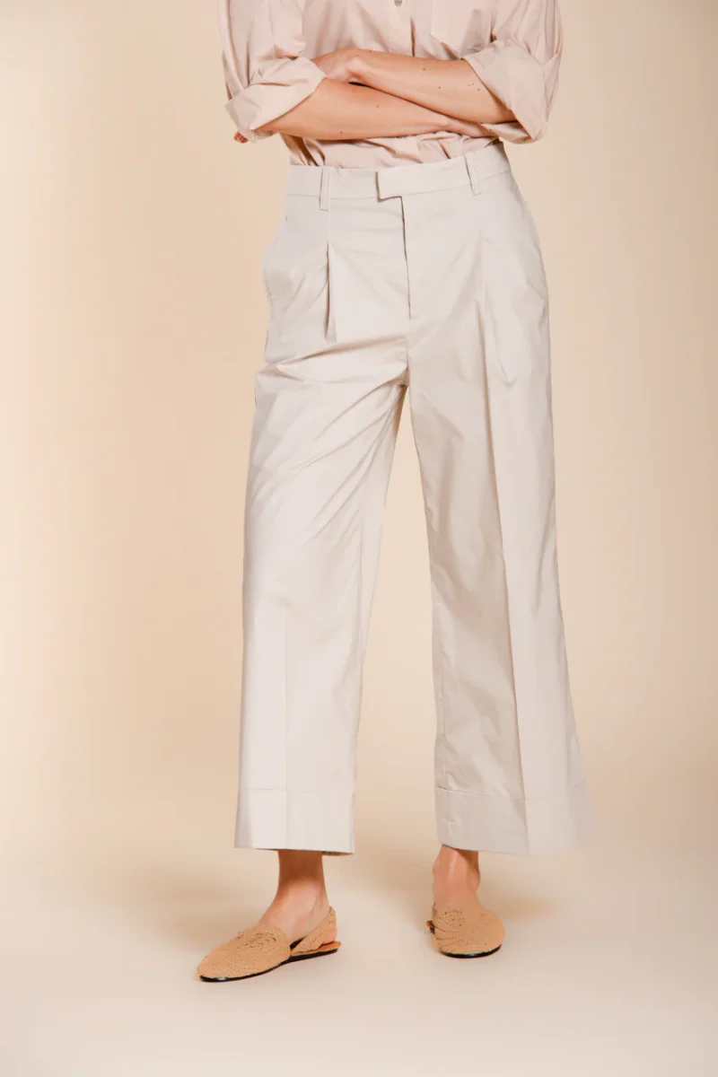 New York Wide pantalone chino donna in tela paracadute wide leg – Image 4