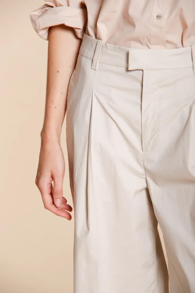 New York Wide pantalone chino donna in tela paracadute wide leg – Image 3