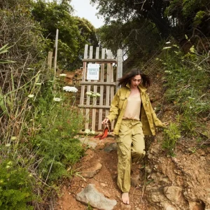 Francis pantalone cargo donna in twill wide leg