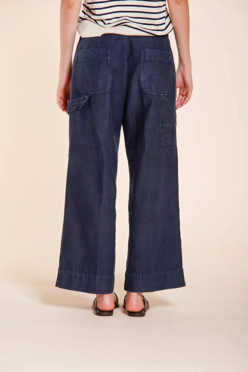 Dallas Wide pantalone cargo donna in cotone fiammato straight fit – Image 6