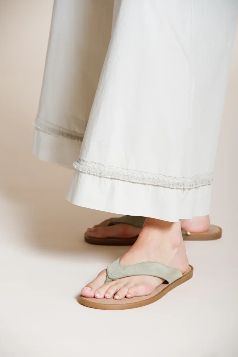 Portofino Cropped pantalone chino jogger donna in popeline wide leg – Image 5