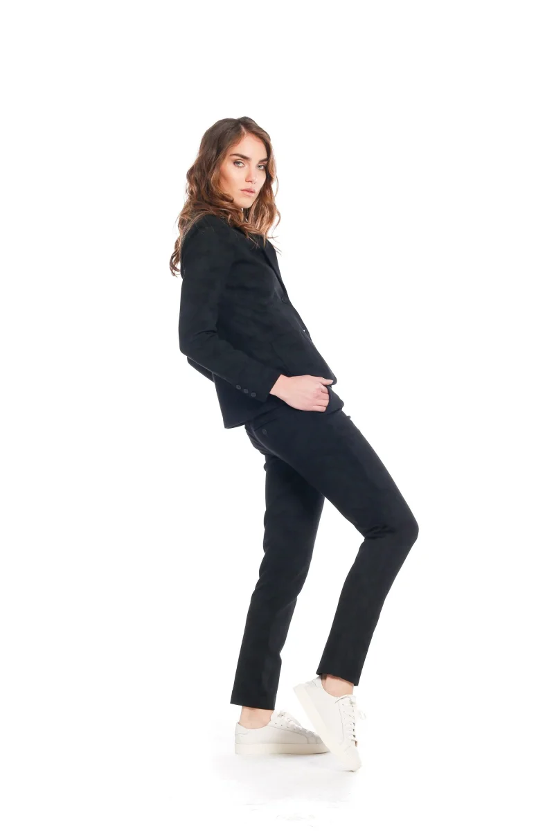 New York Slim pantalone chino donna in jersey pattern camouflage slim① – Image 5