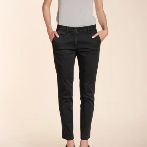 New York Slim pantalone chino donna in raso stretch slim fit ①