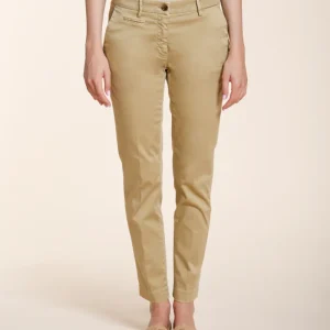 New York Slim pantalone chino donna in raso stretch slim fit ①
