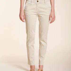 New York Slim pantalone chino donna in raso stretch slim fit ①