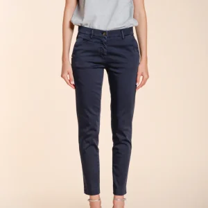 New York Slim pantalone chino donna in raso stretch slim fit ①