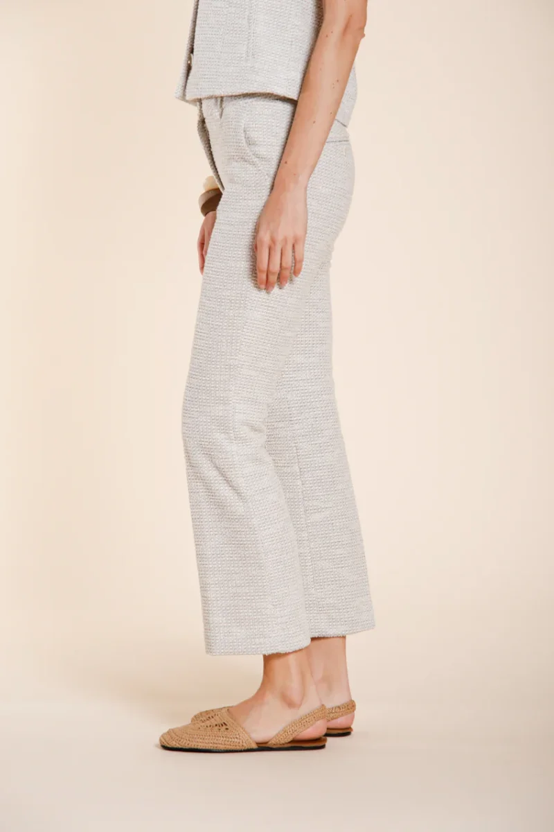 New York Trumpet pantalone chino donna in jersey trama a chicco di riso slim fit – Image 5