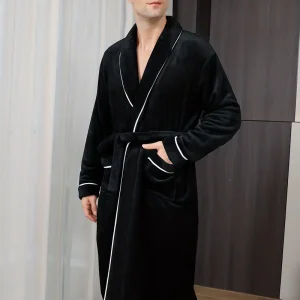 Peignoir Polaire Éponge Noir