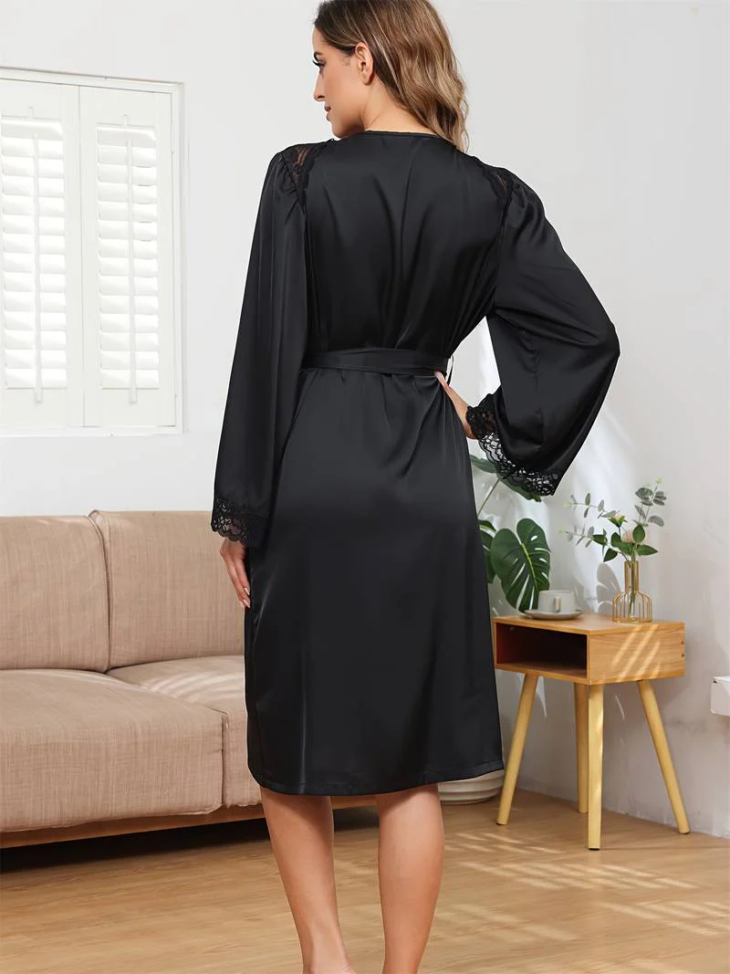 Peignoir de Nuit Élégante en Satin – Image 6