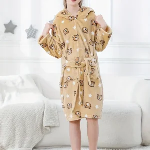 Peignoir de Bain Enfant avec Motif D'étoile D'ours Adorable