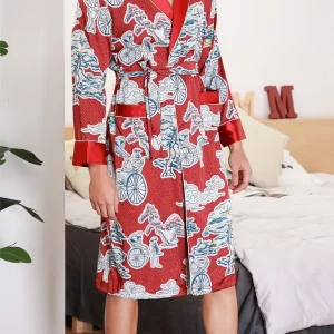 Peignoir Kimono de Bain Style Ancien