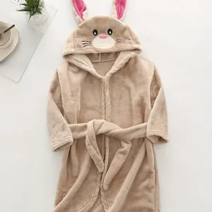 Peignoir de Bain Enfant Polaire Lapin