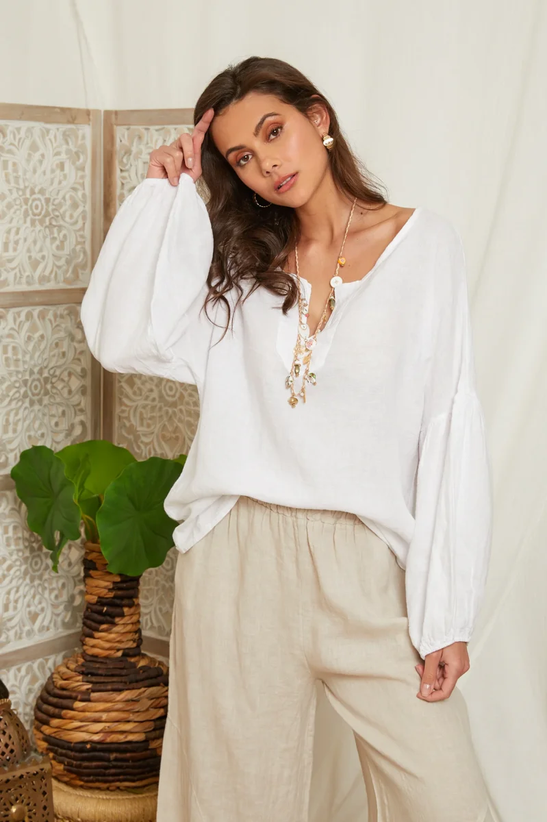 Tunique ample à manches longues évasées 99965 – Image 2