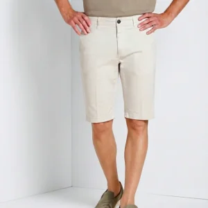 London bermuda chino uomo in gabardina stretch regular fit ①