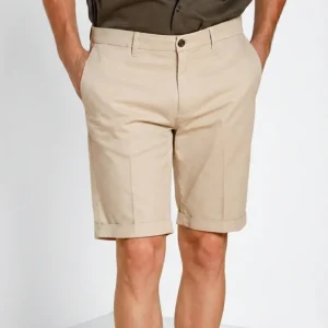 London bermuda chino uomo in gabardina stretch regular fit ①