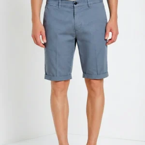 London bermuda chino uomo in gabardina stretch regular fit ①