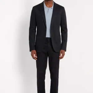 Da Vinci blazer uomo in twill di lino e cotone