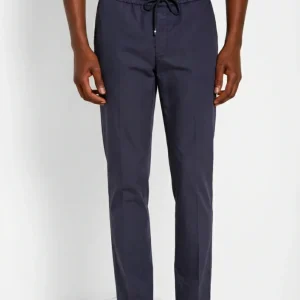 New York Sack pantalone chino jogger uomo in tela paracadute lyocell e cotone regular fit