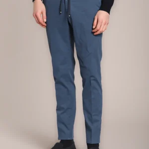 Milano Jogger pantalone chino uomo in gabardina stretch extra slim fit
