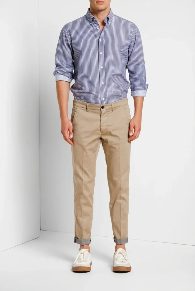 Torino Travel pantalone chino uomo in raso tecnico travel stretch slim fit – Image 3