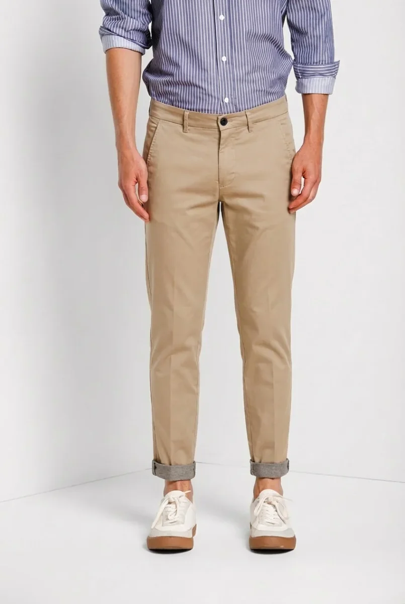 Torino Travel pantalone chino uomo in raso tecnico travel stretch slim fit – Image 2